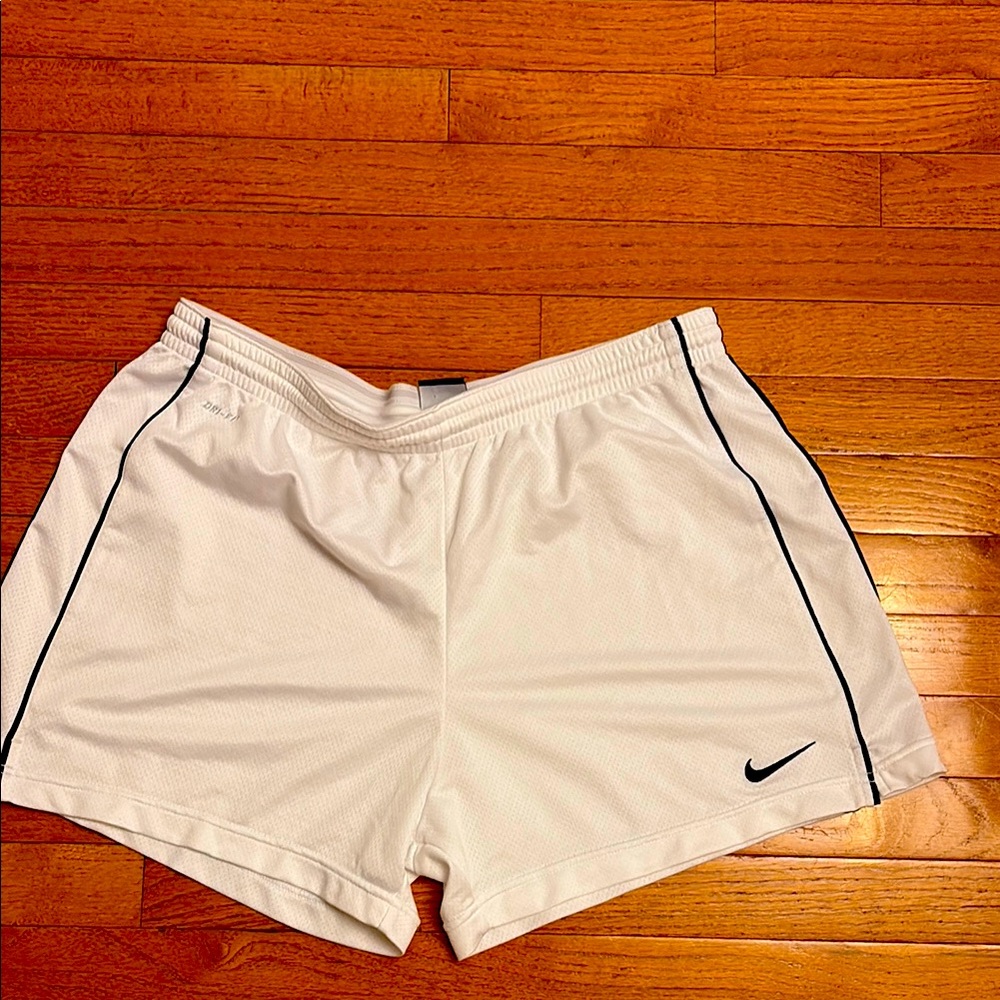 Women’s white soccer / gym shorts. Size XL. Excellent used condition. Smoke free
